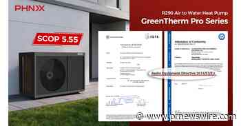 PHNIX R290 GreenTherm Pro Luft/Wasser-Wärmepumpe jetzt TÜV SÜD RED-zertifiziert, mit einem SCOP von 5,55 verifiziert durch HLK Stuttgart