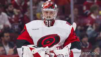 Canes coach stands by Andersen after 5-goal G1