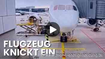 Video zeigt Zwischenfall: Lufthansa-Flugzeug knickt plötzlich ein