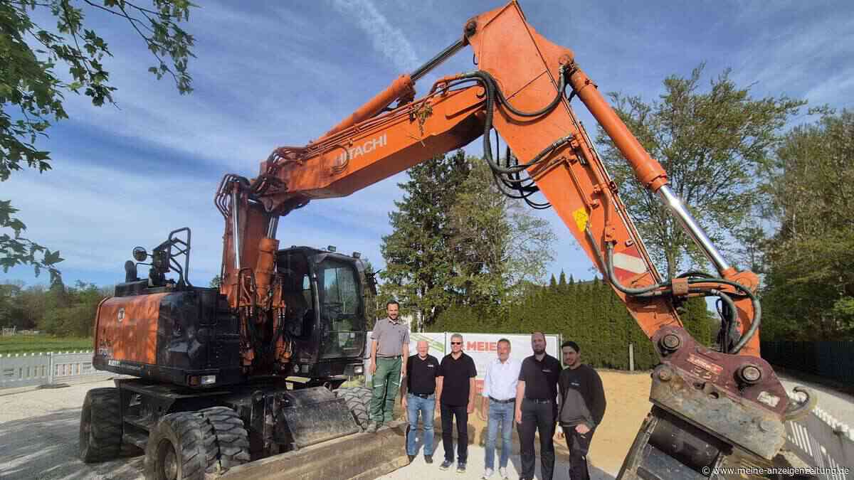 Neue Halle für historische Löschfahrzeuge: Bauarbeiten laufen auf Hochtouren