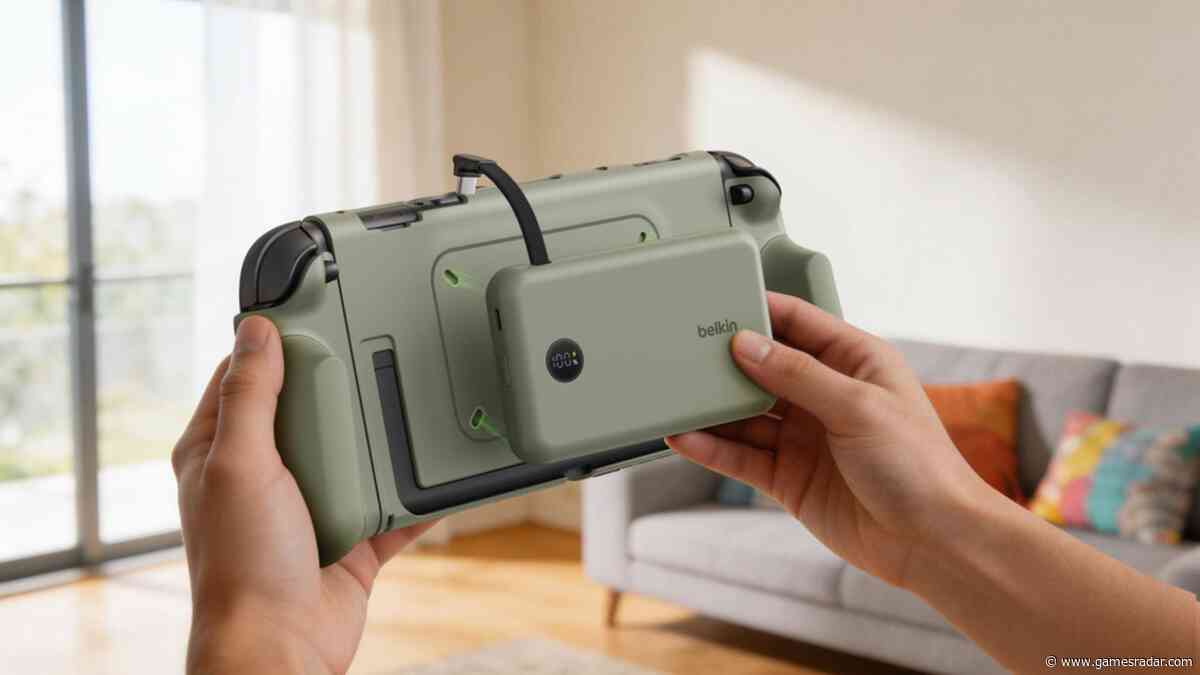 Belkin's new Charging Grip combines a slip case with a 10,000mAh power bank to combat Switch 2 battery woes