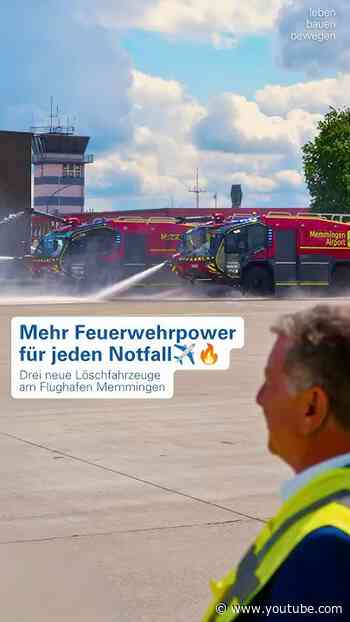 Dreifache Feuerwehrpower am Airport Memmingen | Drittgrößter Verkehrsflughafen in Bayern