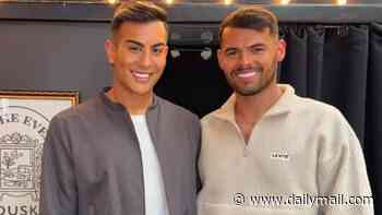 TOWIE stars Junaid Ahmed and Joe Blackman are engaged! Couple celebrate with castmates after romantic beach proposal
