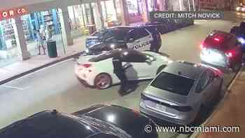Video shows Corvette hitting police cruiser while fleeing traffic stop in Miami Beach