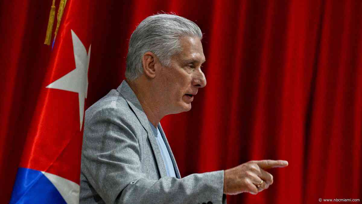 U.S. imposes sanctions on Cuban President Miguel Díaz-Canel in latest move to pressure leadership