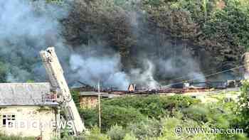 Fire at old paper mill 'started deliberately'