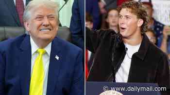 President Trump fawns over 'male model' Jaxson Dart and says Giants star would be 'greatest women's athlete'