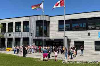 Grand Nord school board flying rainbow flag during Pride Month