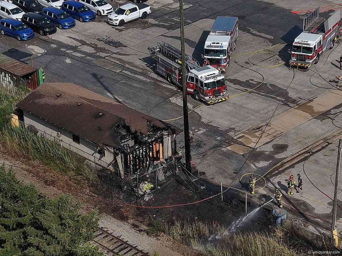 Investigators probe structure fire near E.C. Row in east Windsor