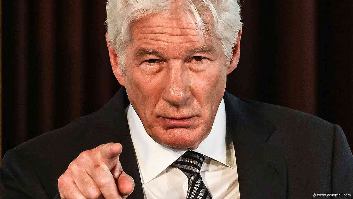 Richard Gere is 'deeply ashamed' of US as he torches 'crazy' Trump during speech in Europe... despite fleeing to Spain