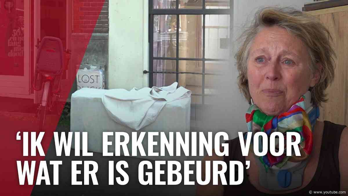 Sabine breekt nek door vallend foamblok