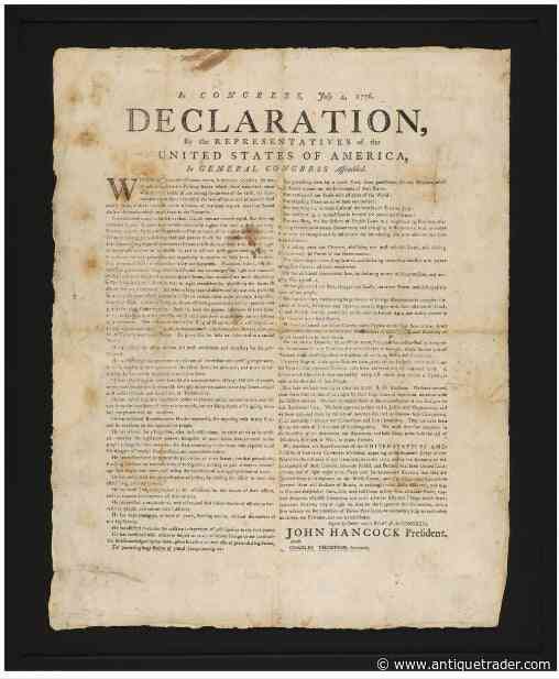 Goldin Opens USA 250th Anniversary Historical Auction, Led by Original 1776 Declaration of Independence Broadside