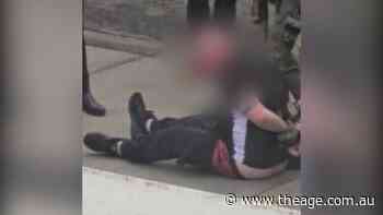 A man is arrested by heavily armed police in Melbourne's west.