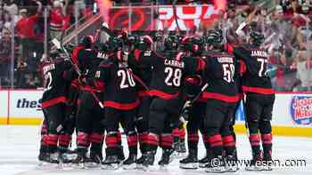 Canes even Stanley Cup Final on Jarvis' OT goal