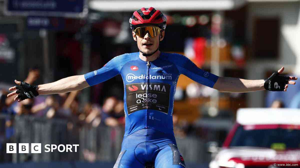 Vingegaard takes pink jersey with third Giro stage win