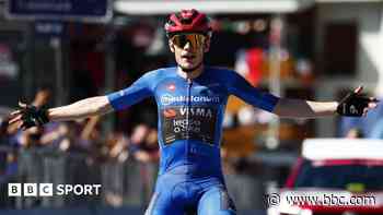 Vingegaard takes pink jersey with third Giro stage win