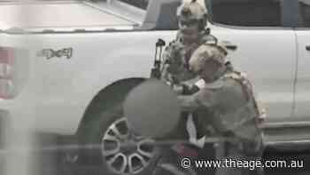 Armed man cuffed by police in dramatic Spotswood arrest