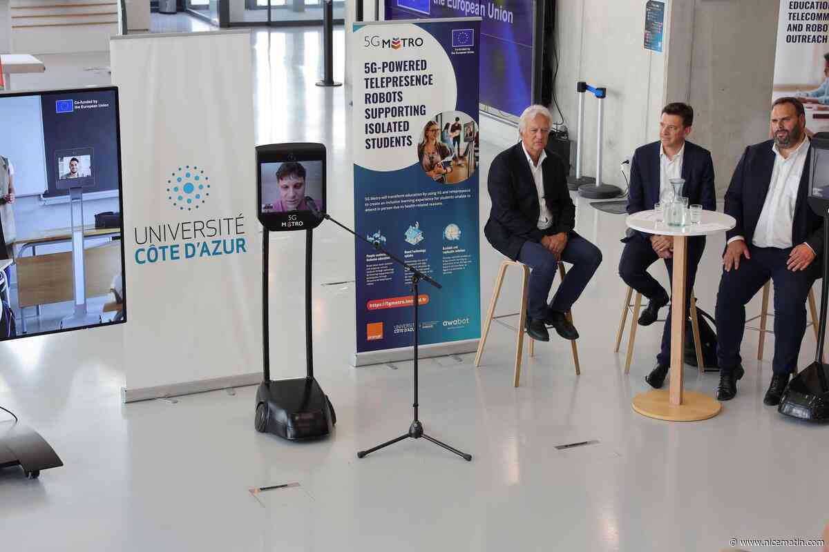 « Pour des élèves qui veulent rester dans l’environnement social de leur promotion, ça peut être vraiment utile » : l’Université Côte d’Azur déploie des robots connectés en 5G pour les étudiants isolés