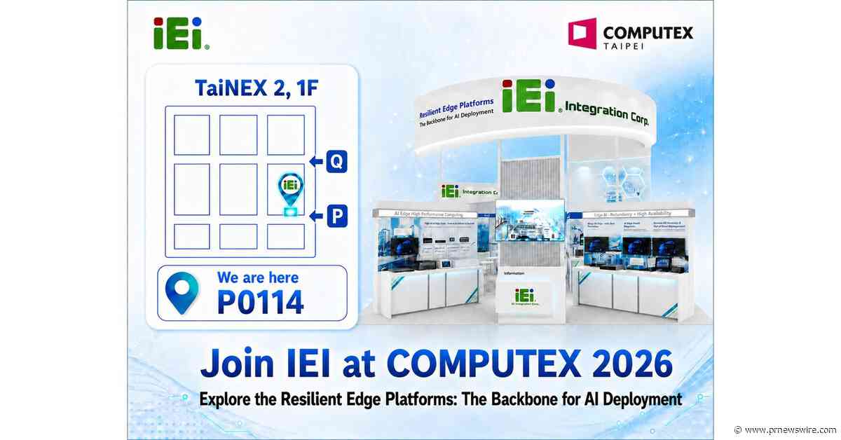 IEI présente ses plateformes Edge AI résilientes à COMPUTEX 2026 : accélérer le déploiement de l'IA dans les applications industrielles