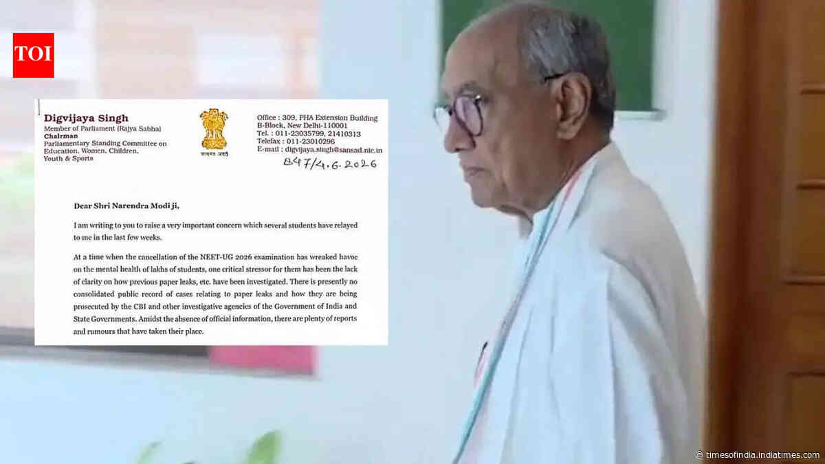 Congress MP Digvijaya Singh seeks white paper on NTA exam irregularities; writes to PM Modi