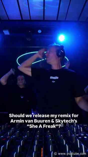 Armin dropped my remix of “The Freak” and now I’m curious, should we release it? 🤔🔥