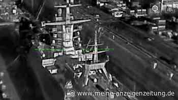Kriegsschiff steht in Flammen: Aufnahmen zeigen offenbar Drohnenangriff auf russische Korvette