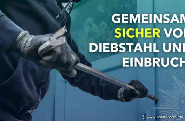Mittelhessen: MITTELHESSEN: Gemeinsam sicher vor Diebstahl und Einbruch - Polizeipräsidium Mittelhessen mit Aktionswoche