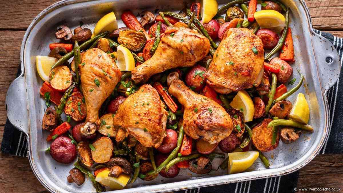 Feed your family for less than £5 with chef’s simple 15-minute chicken traybake recipe