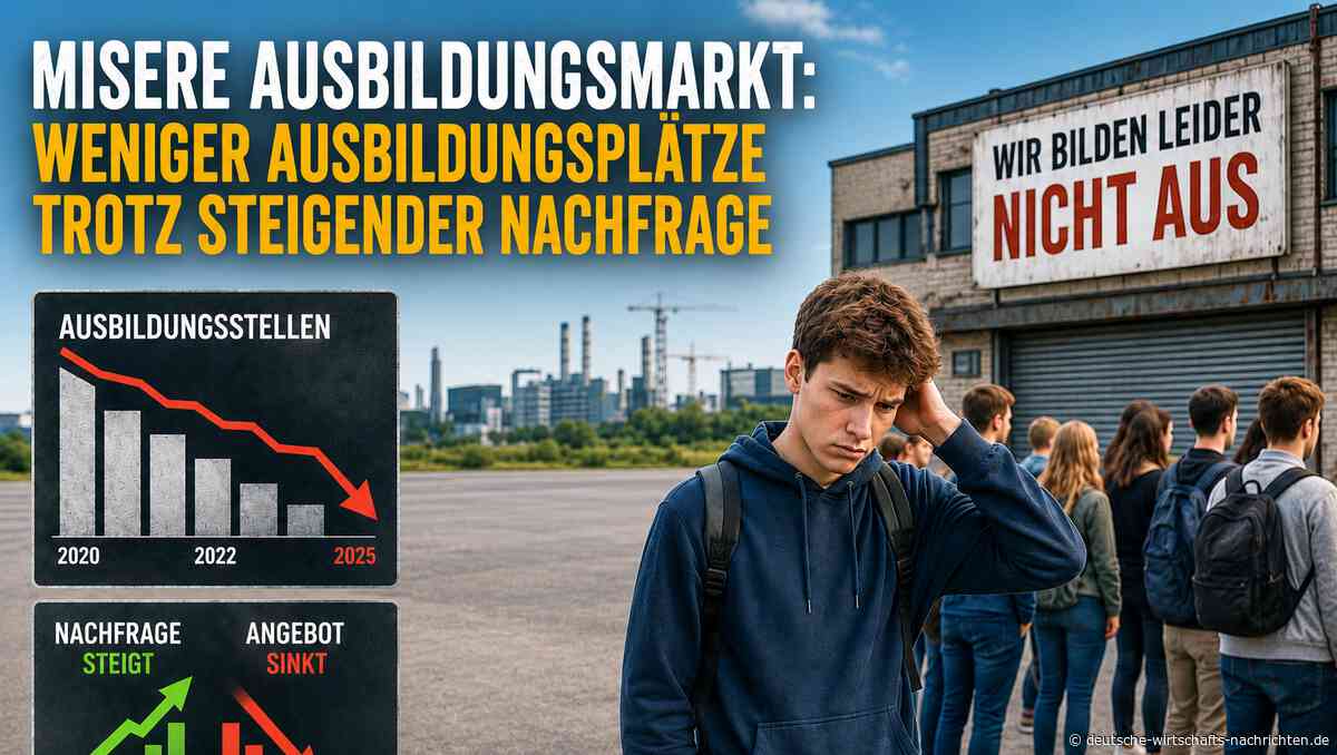 Misere Ausbildungsmarkt: Weniger Ausbildungsplätze trotz steigender Nachfrage