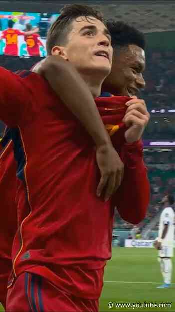 Remember Gavi's Awesome Outside-Of-The-Boot Goal? #shorts #gavi #spain