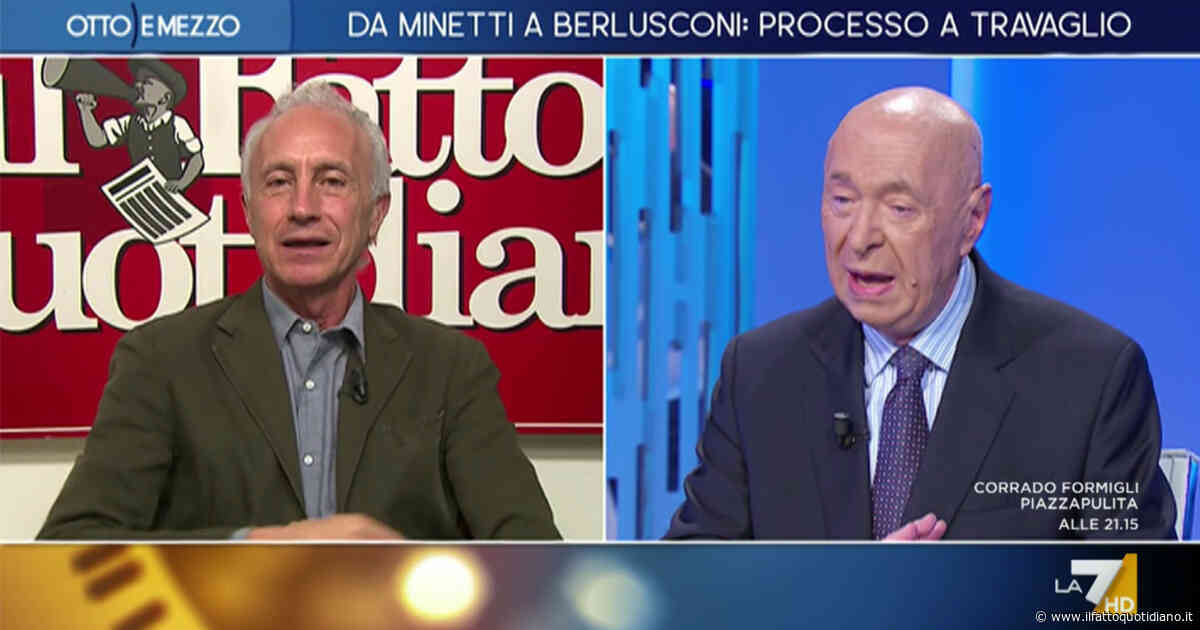 Caso Minetti, Travaglio a Mieli: “I giornalisti esistono per dubitare delle verità ufficiali, non per fotocopiarle”. Su La7