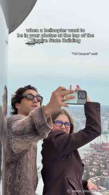 Even the helicopter couldn't believe the cast of #offcampus stopped by!