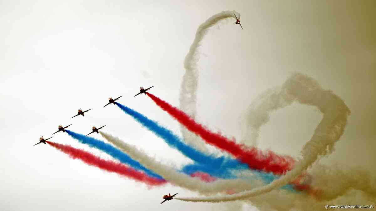 How you can see the Red Arrows in Wales today