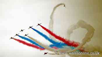 How you can see the Red Arrows in Wales today