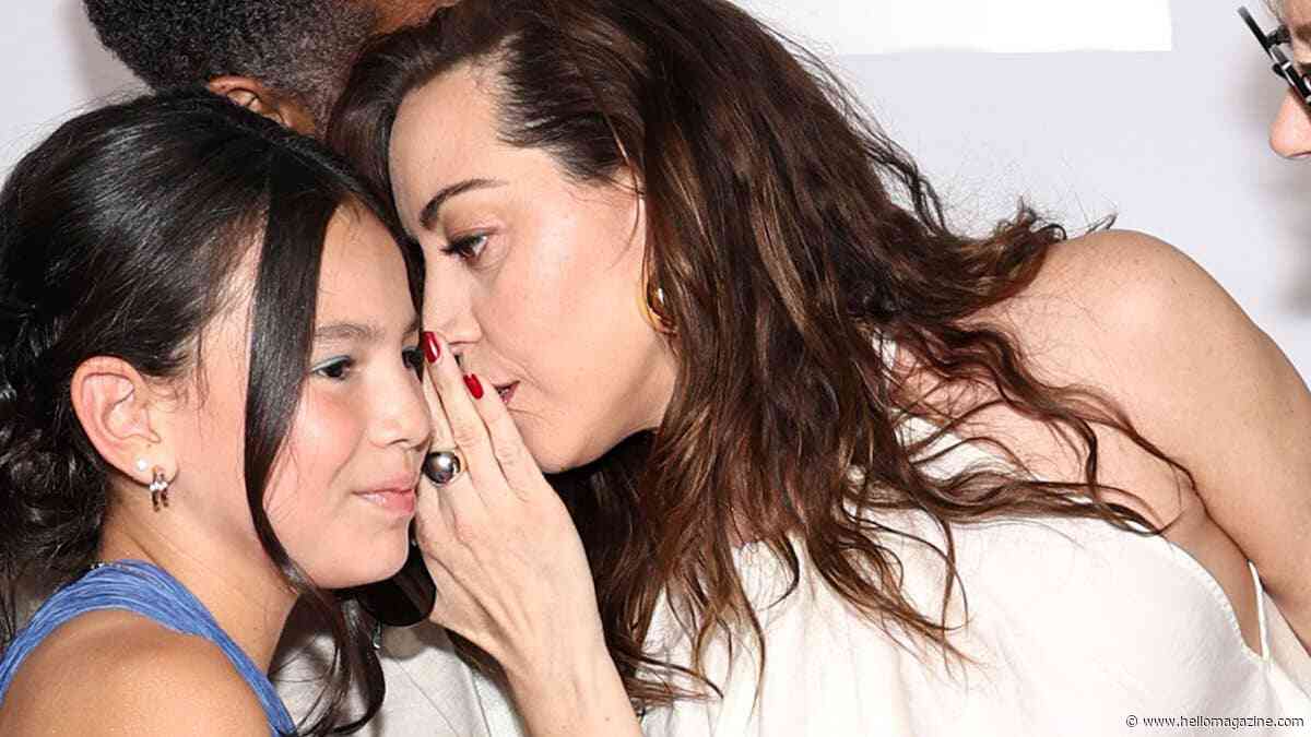 Aubrey Plaza lets slip baby's gender in gorgeous red carpet outing