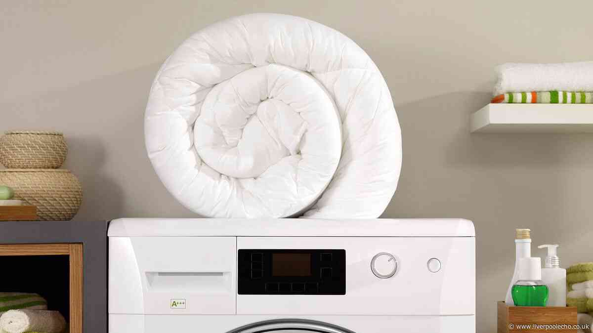 Duvets and pillows will be clean and dry in no time when you swap washing machine for faster method