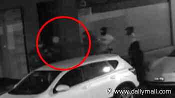 Shocking moment a homeless man is stabbed and left for dead by a gang of hooded teens in Bendigo