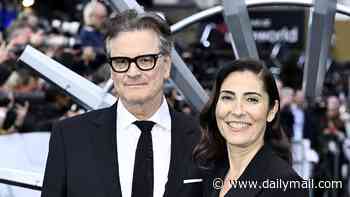 Colin Firth makes a rare appearance with his girlfriend Eleonora Perboni as the couple look stylish in matching black suits at the Disclosure Day premiere