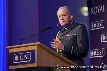 Russia threats to UK at highest level since the Cold War, military chief warns