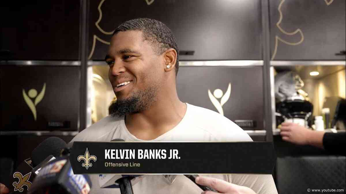 Kelvin Banks Jr. on working with David Edwards, o-line chemistry | New Orleans Saints
