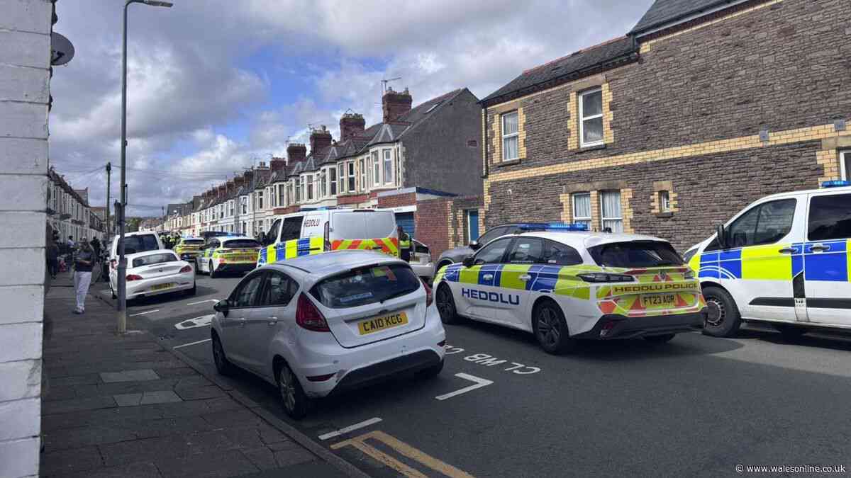 Large police presence at Cardiff street and woman arrested