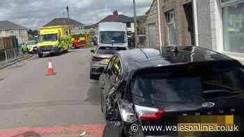 Delivery driver was hurt trying to stop thief stealing his van as it smashed into cars