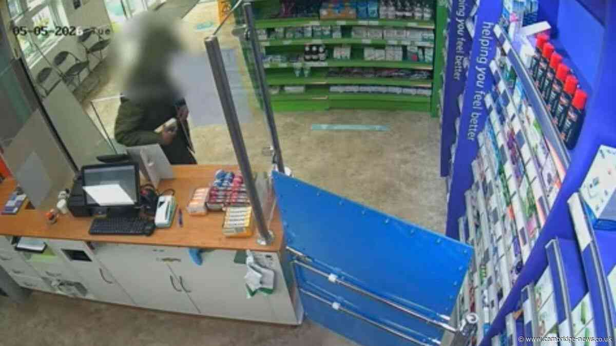 Cambridgeshire thief caught on camera stealing from pharmacy while waiting for prescription