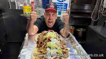 The 'monster kebab' of Stalybridge which costs £22.99 and weighs 10kg
