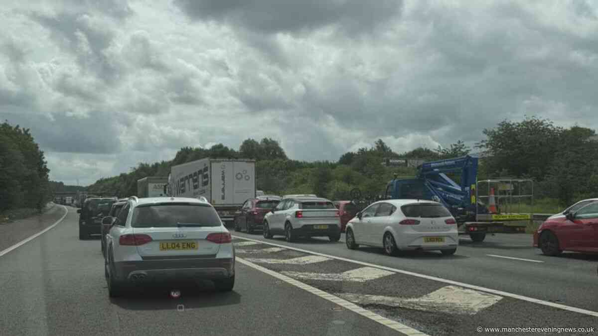 M61 traffic RECAP as vehicles stopped due to animals on road near Bolton
