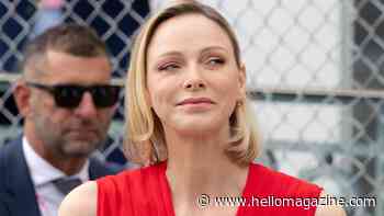 Princess Charlene brings the fire to Monaco F1 in dynamite red dress - and longest hair yet