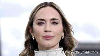 Emily Blunt dazzles in a glamorous ensemble as she joins her co-stars at the London photocall for Disclosure Day - as she's tipped for Oscar success