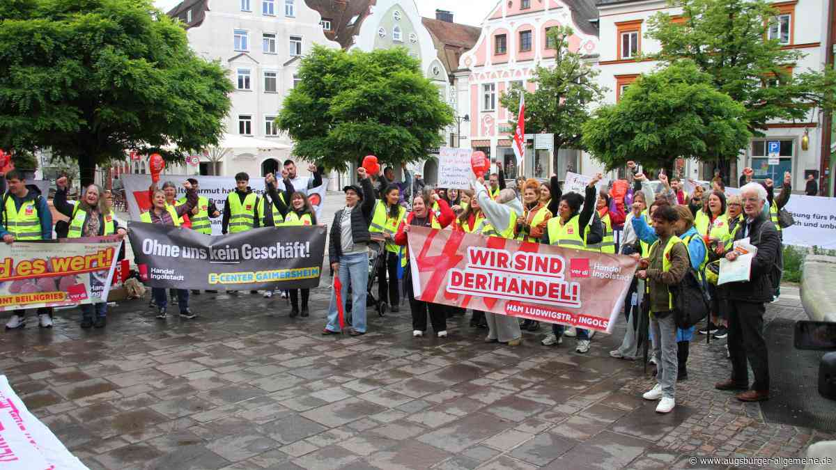 Streik im Handel: Beschäftigte protestierten in Ingolstadt
