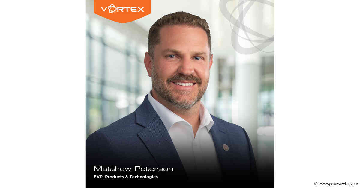 Vortex Promotes Matthew Peterson to Executive Vice President of Products &amp; Technologies