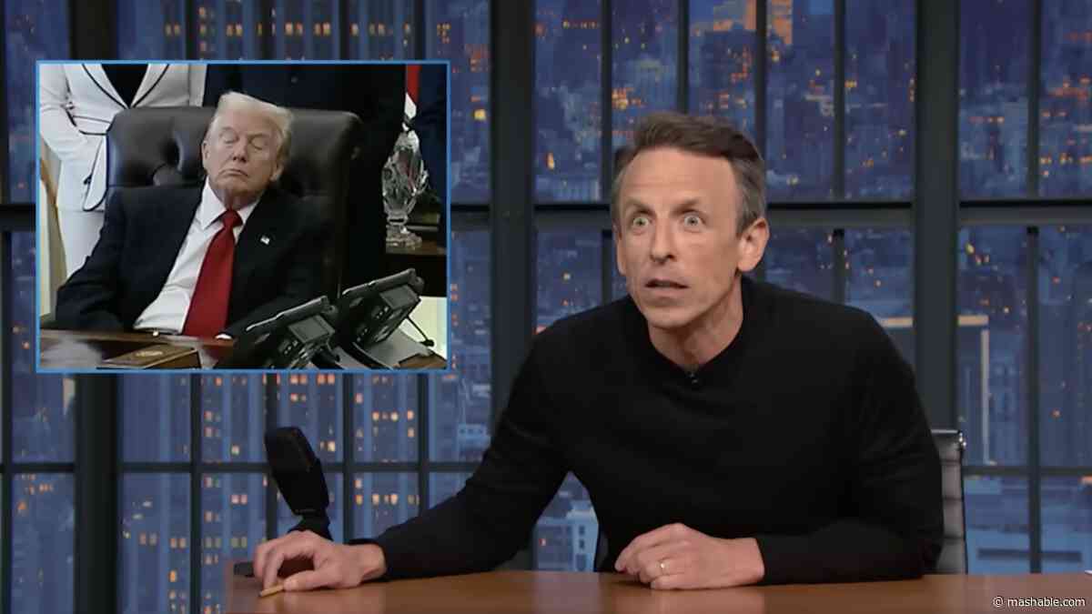 Seth Meyers spends 5 minutes roasting Trumps sleeping habits